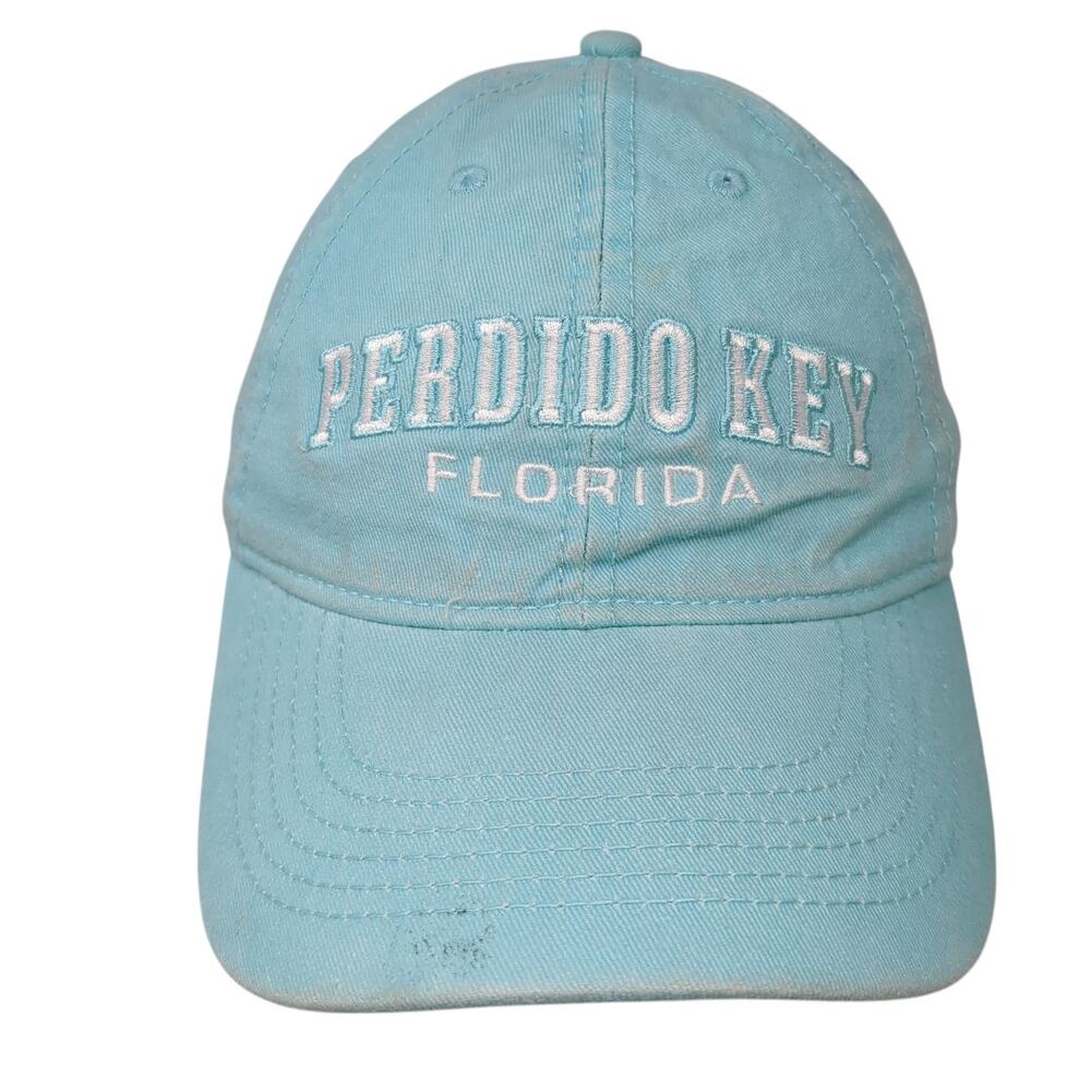 Perdido Key Florida Strapback Baseball Cap Blue One Size Adjustable 6 Panel Esy